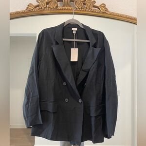 a new day Black Double-Breasted Blazer